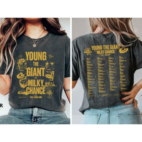 Young The Giant Milky Chance 2023 Tour Shirt 2 Sided Unisex Shirt - Picture 1 of 4